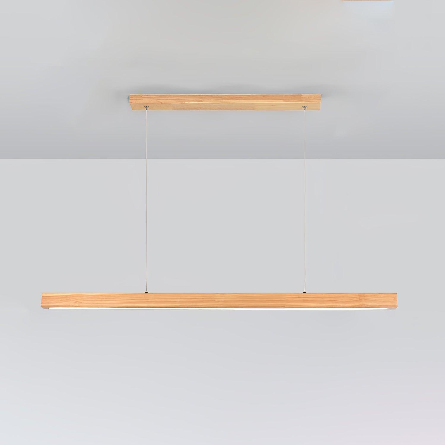 Xylo Designer Linear Rod Shaped Pendant Light Wood - Neutralighting