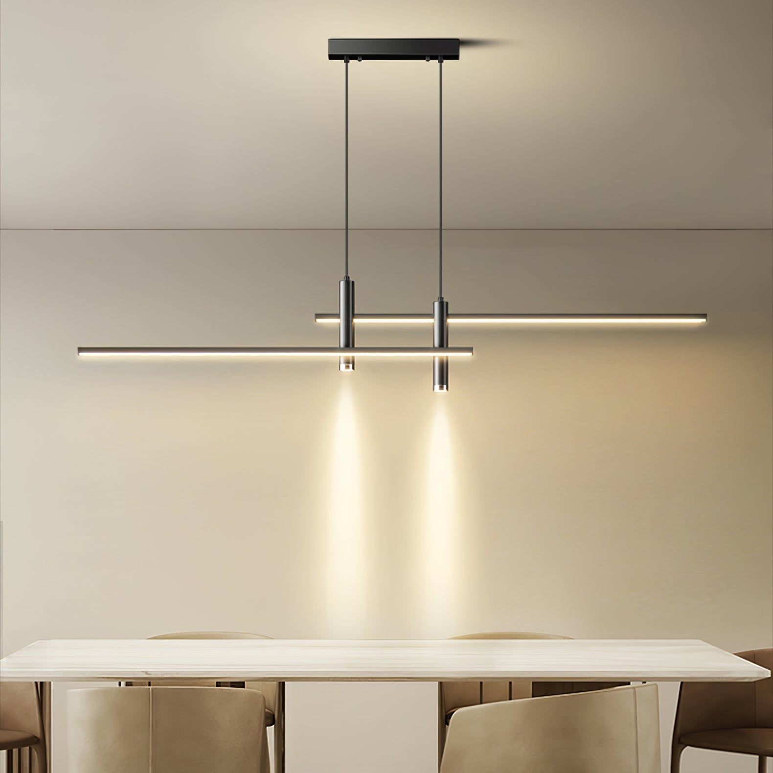 Prym Pendant Light Modern Linear Dining Room - Neutralighting