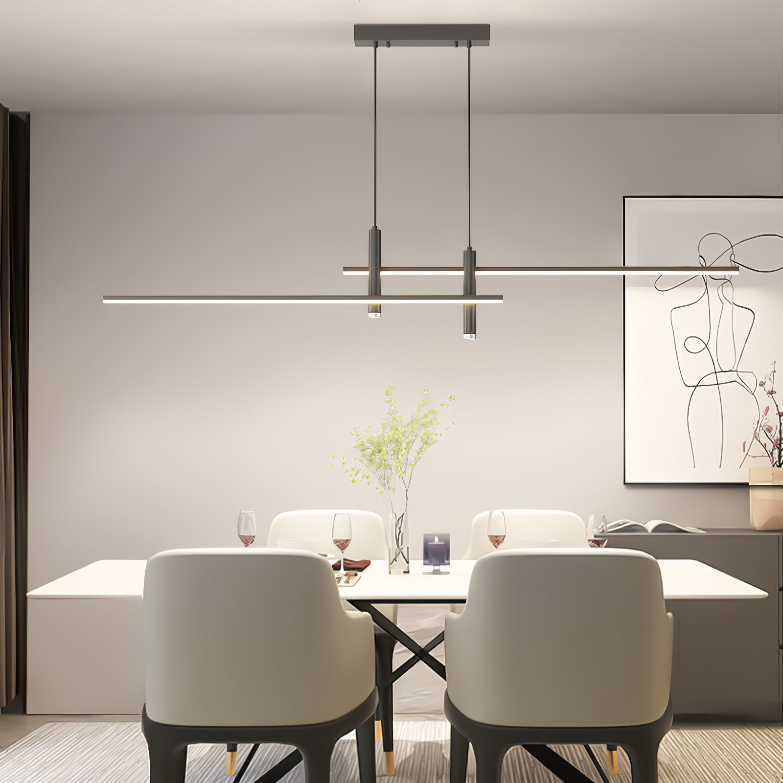 Prym Pendant Light Modern Linear Dining Room - Neutralighting