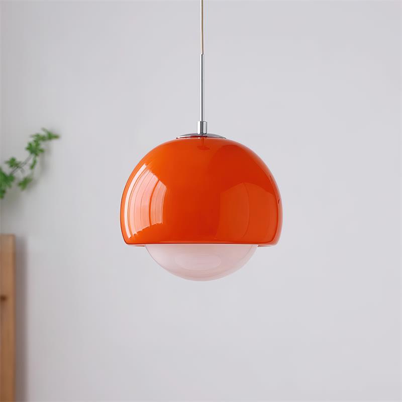 Pendant Light Glass Globe Retro Modern Style Colorful Soft Illumination - Neutralighting