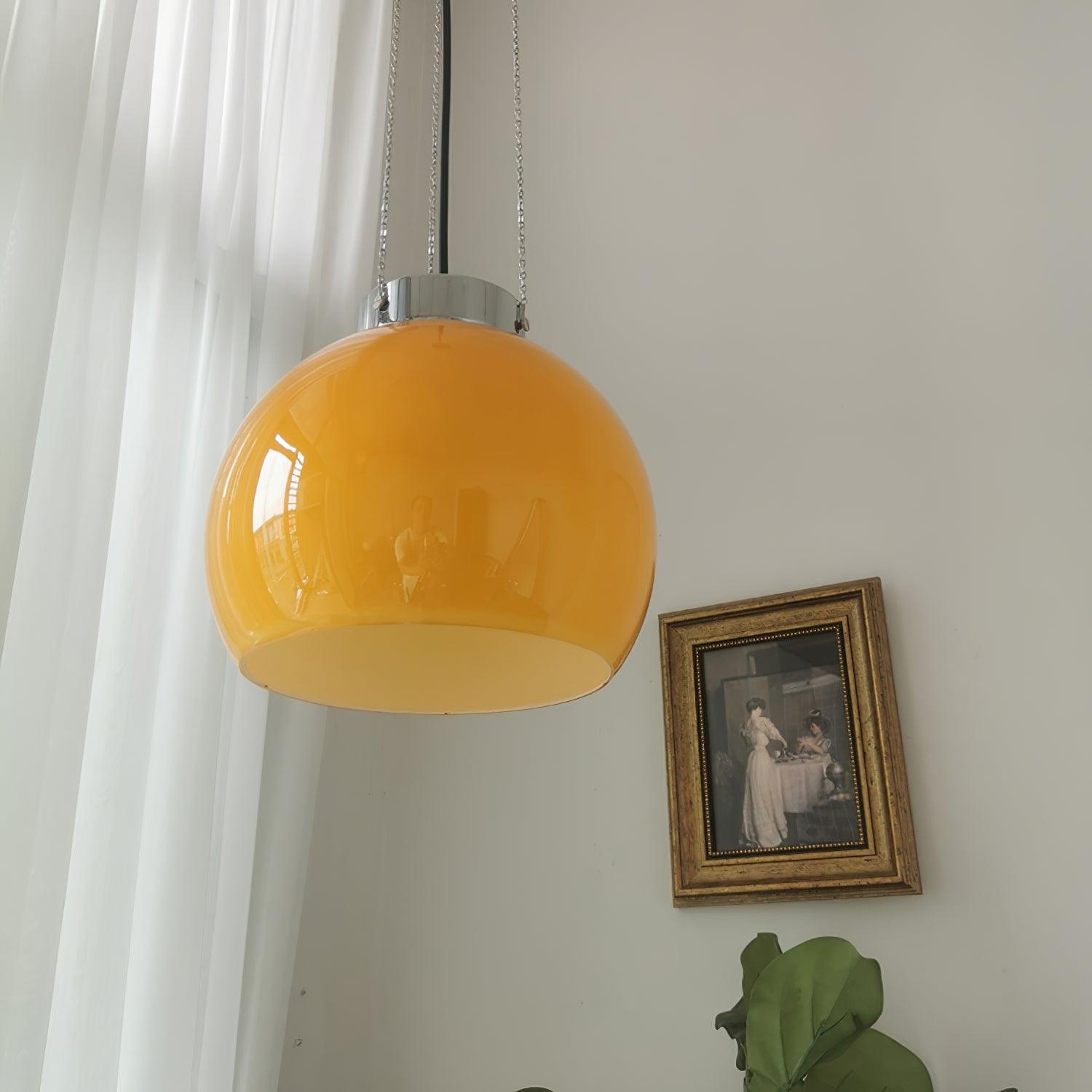 Valentina Yellow Ball Pendant Light, Metal & Glass - Neutralighting