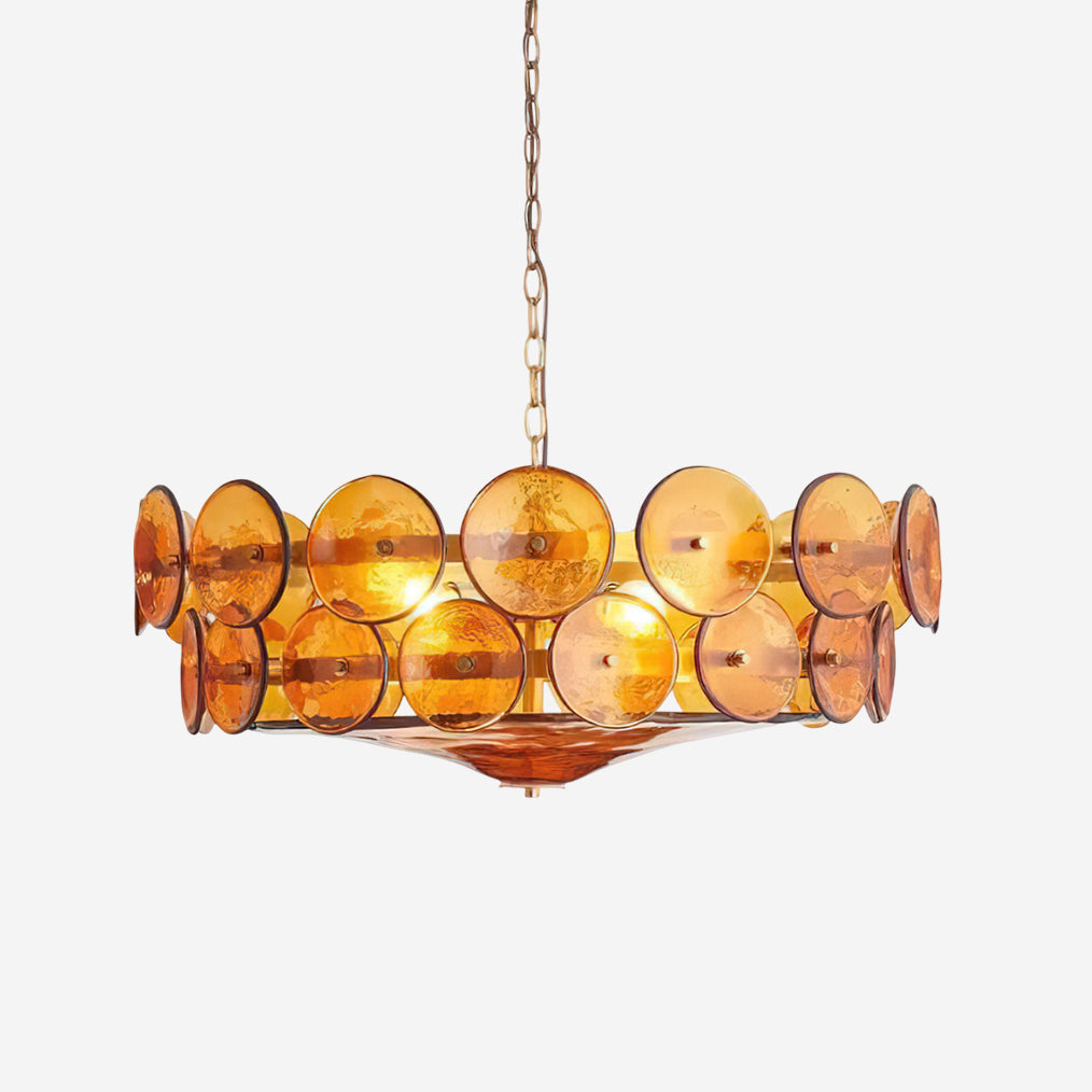 Ventilo Amber Glass Chandelier - Neutralighting