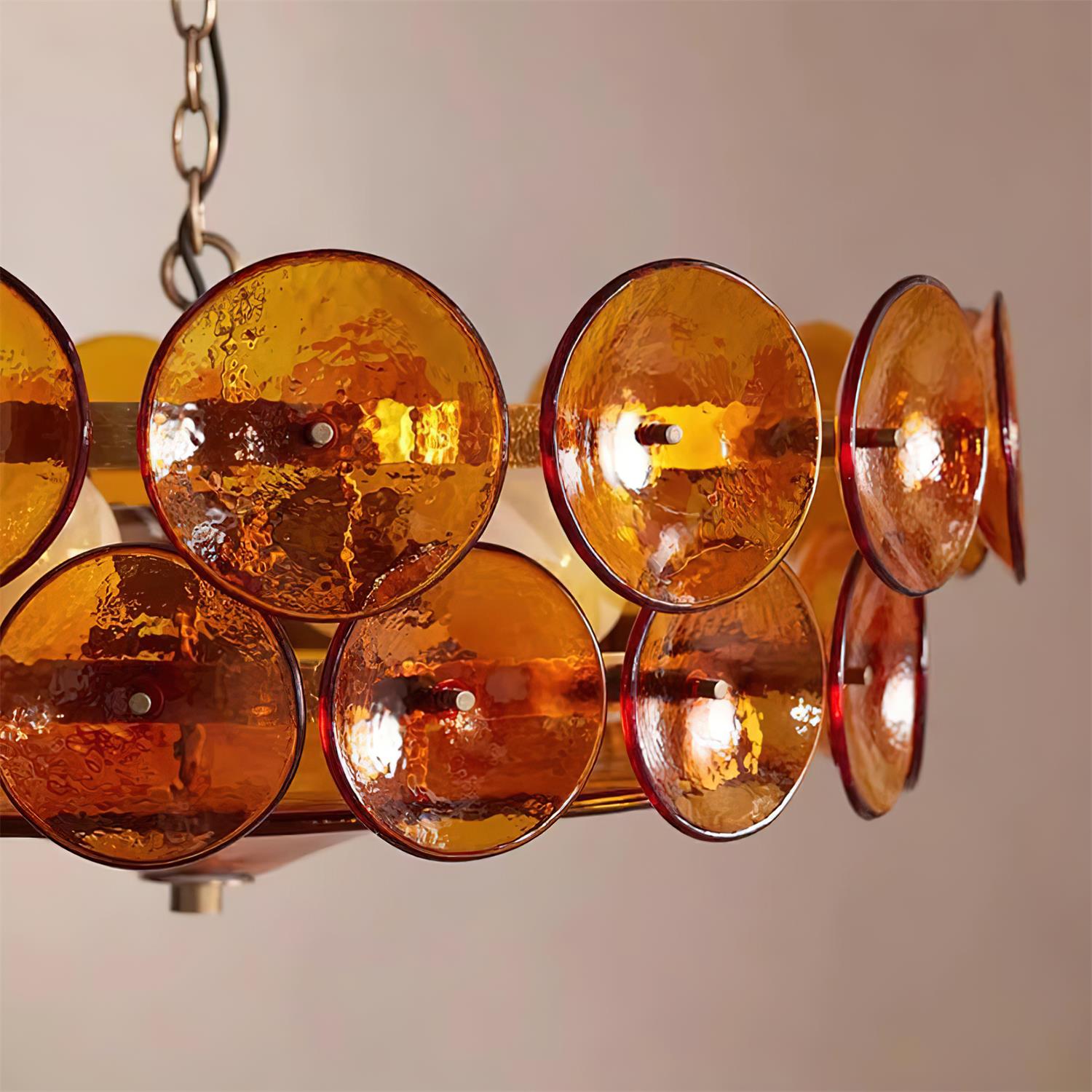 Ventilo Amber Glass Chandelier - Neutralighting