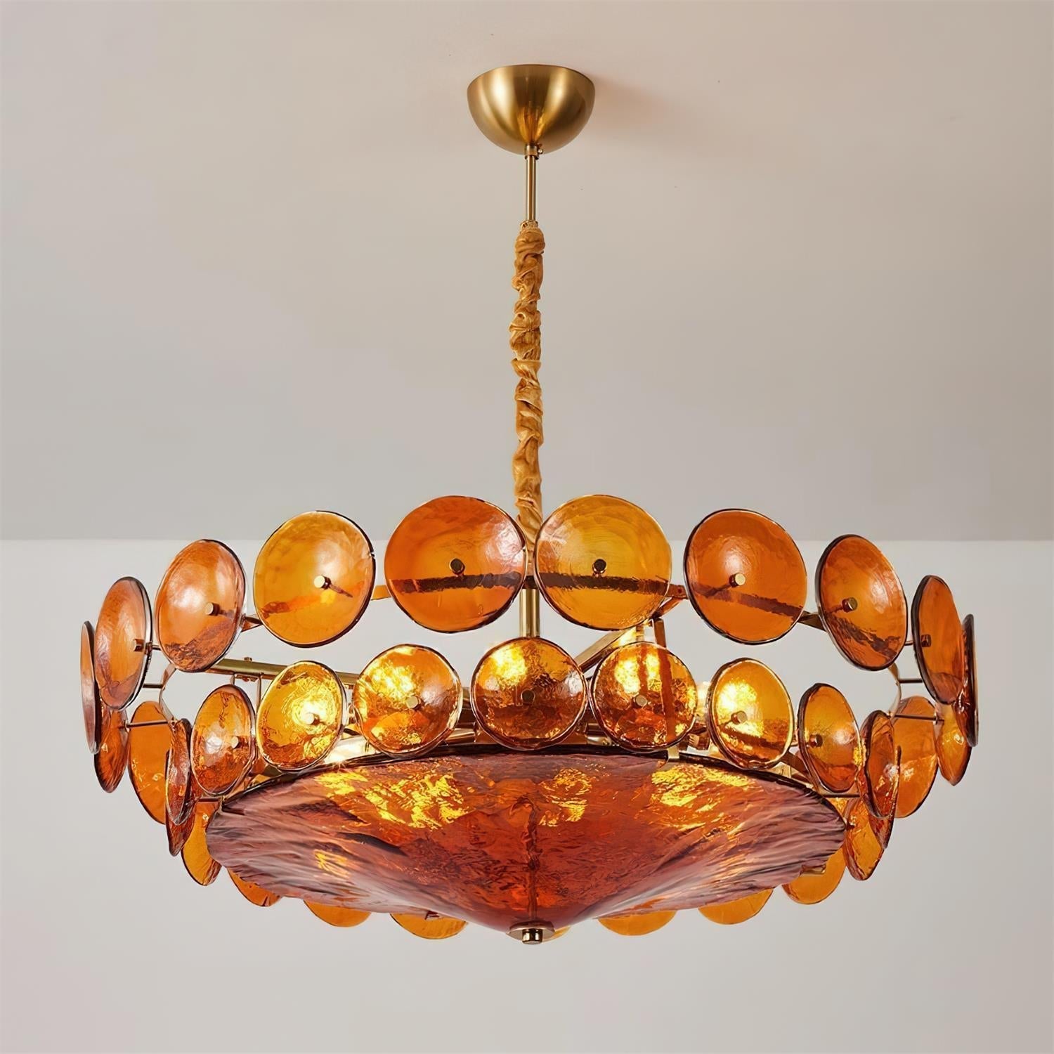Ventilo Amber Glass Chandelier - Neutralighting
