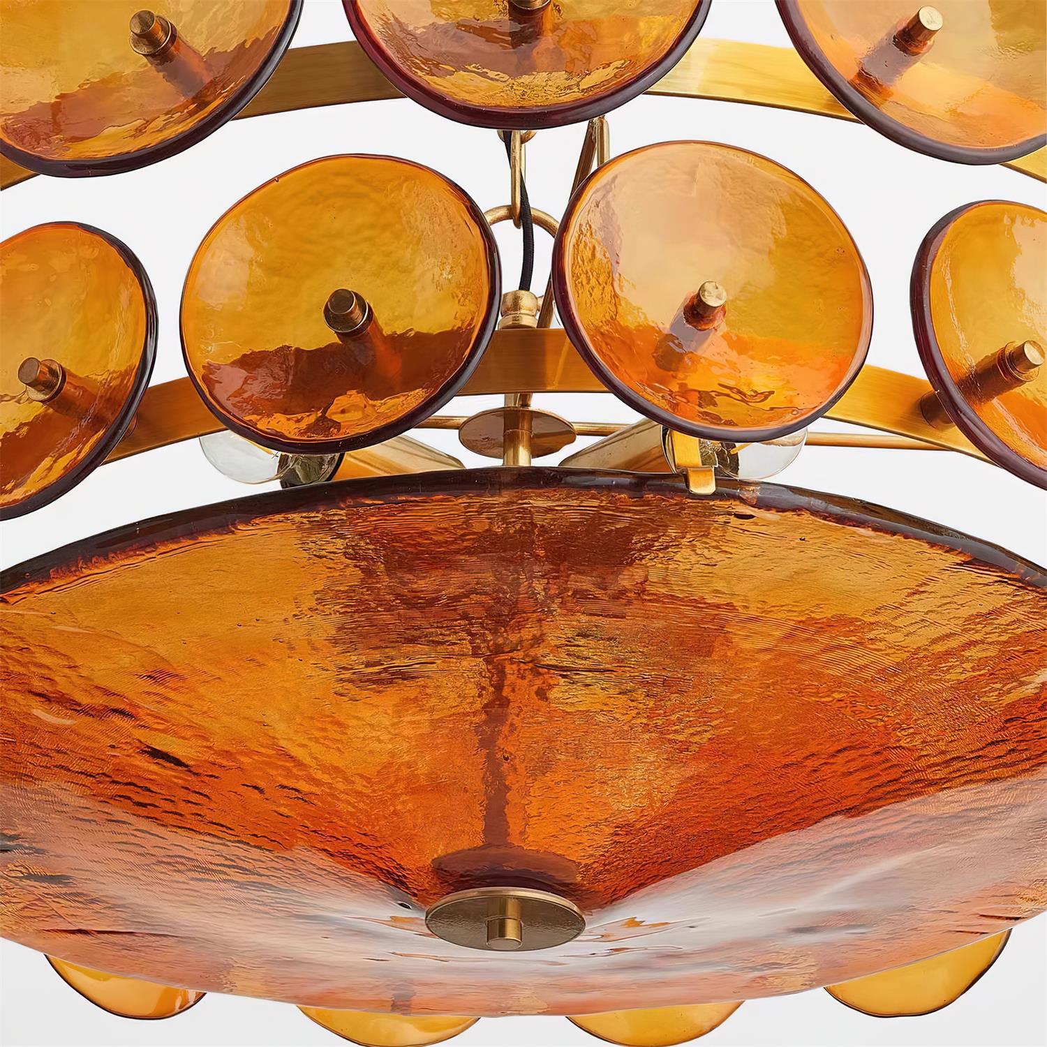 Ventilo Amber Glass Chandelier - Neutralighting
