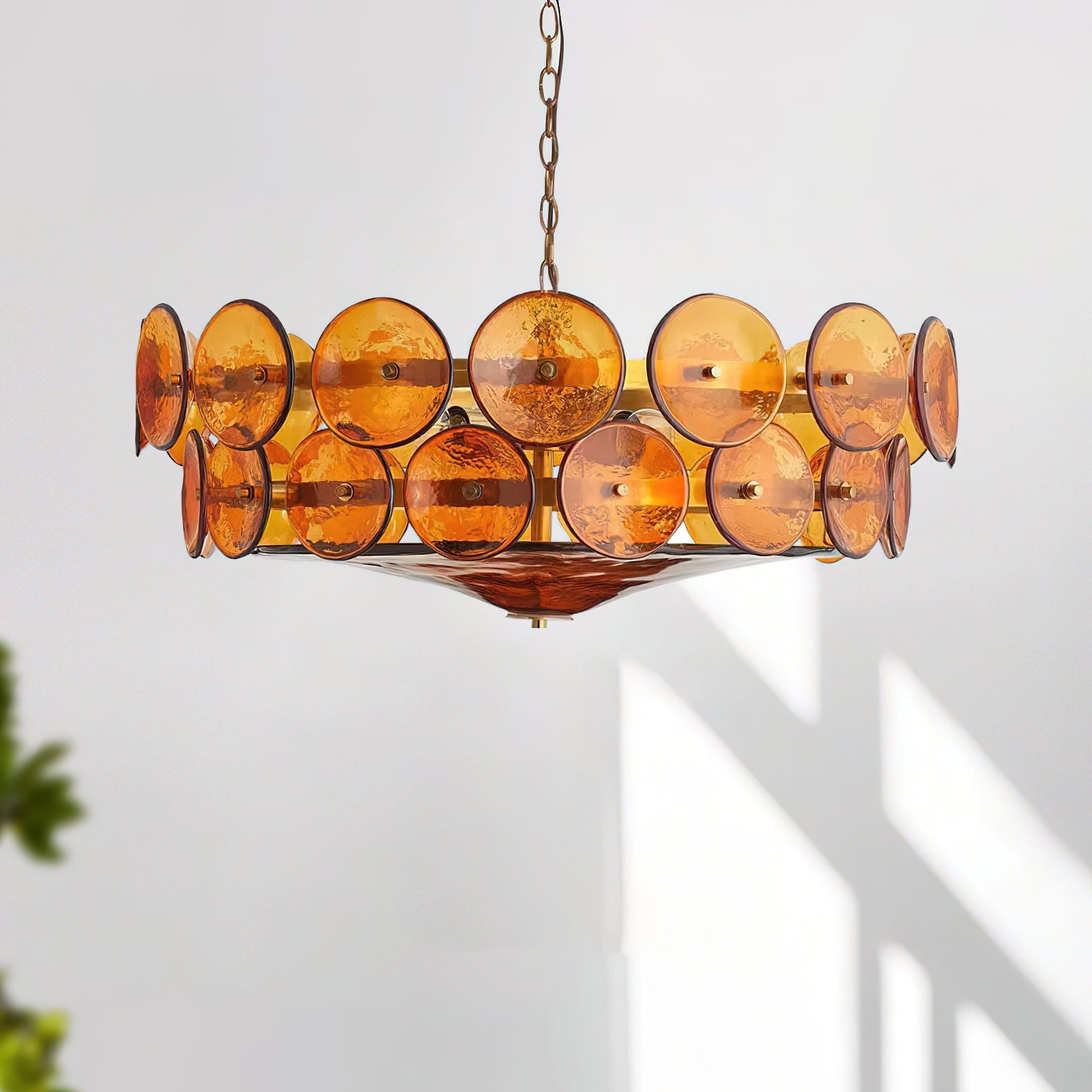 Ventilo Amber Glass Chandelier - Neutralighting