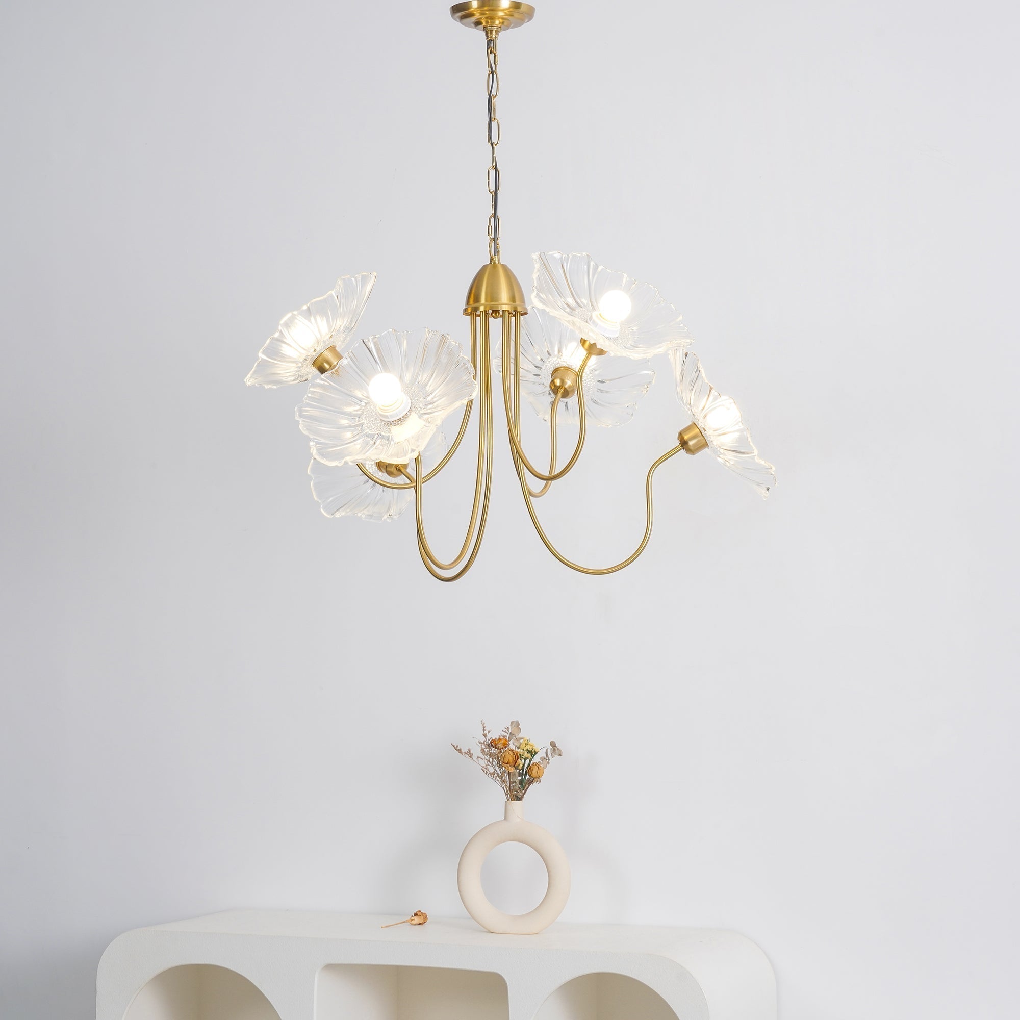 Calia Glass Chandelier - Neutralighting