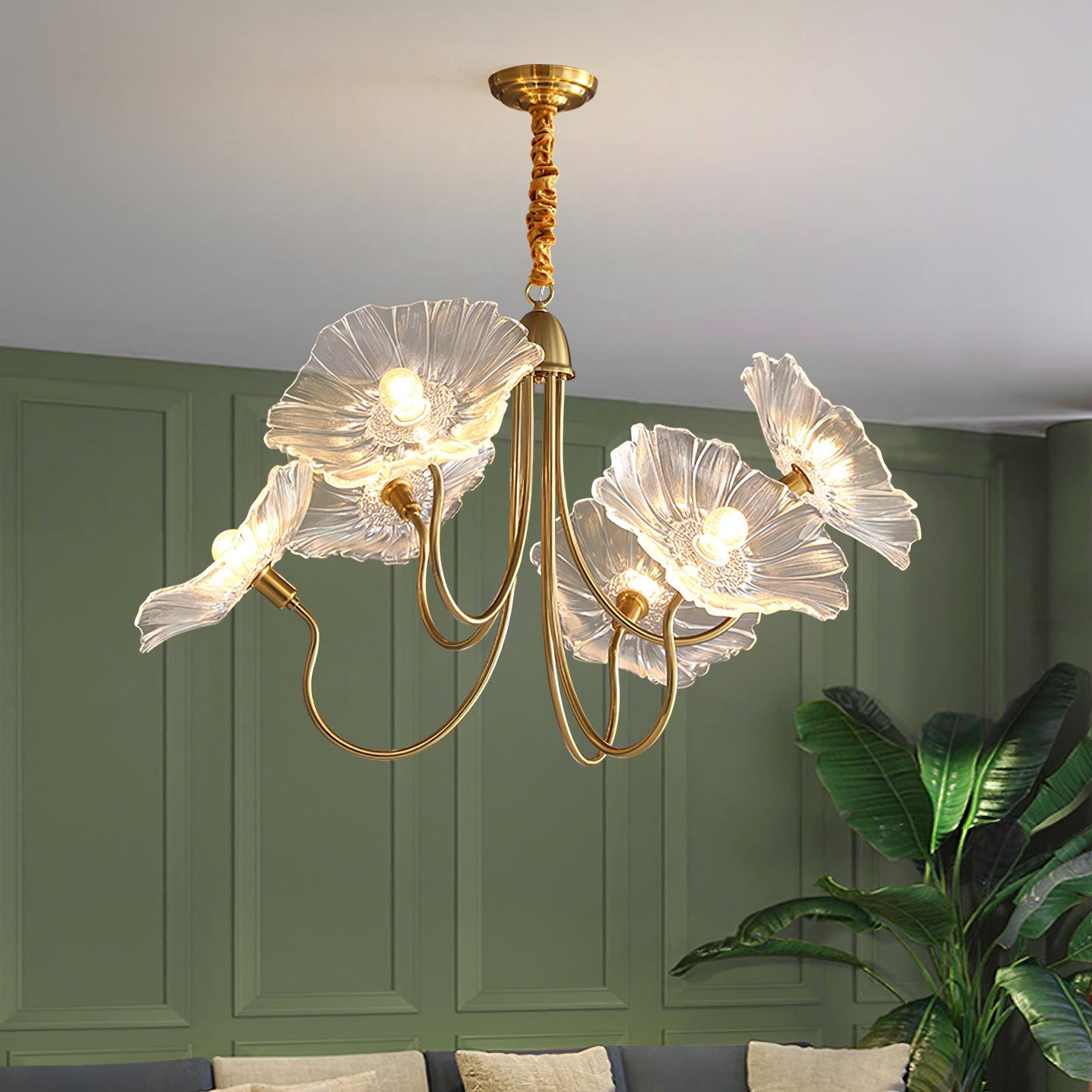 Calia Glass Chandelier - Neutralighting