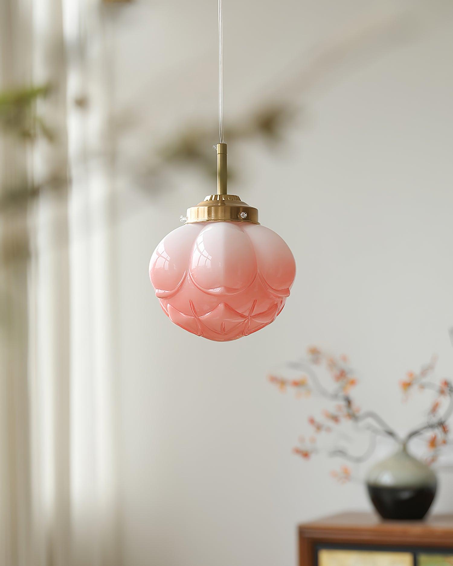 Pendant Lamp Metal and Glass Lotus Flower Shade Artistic Retro - Neutralighting