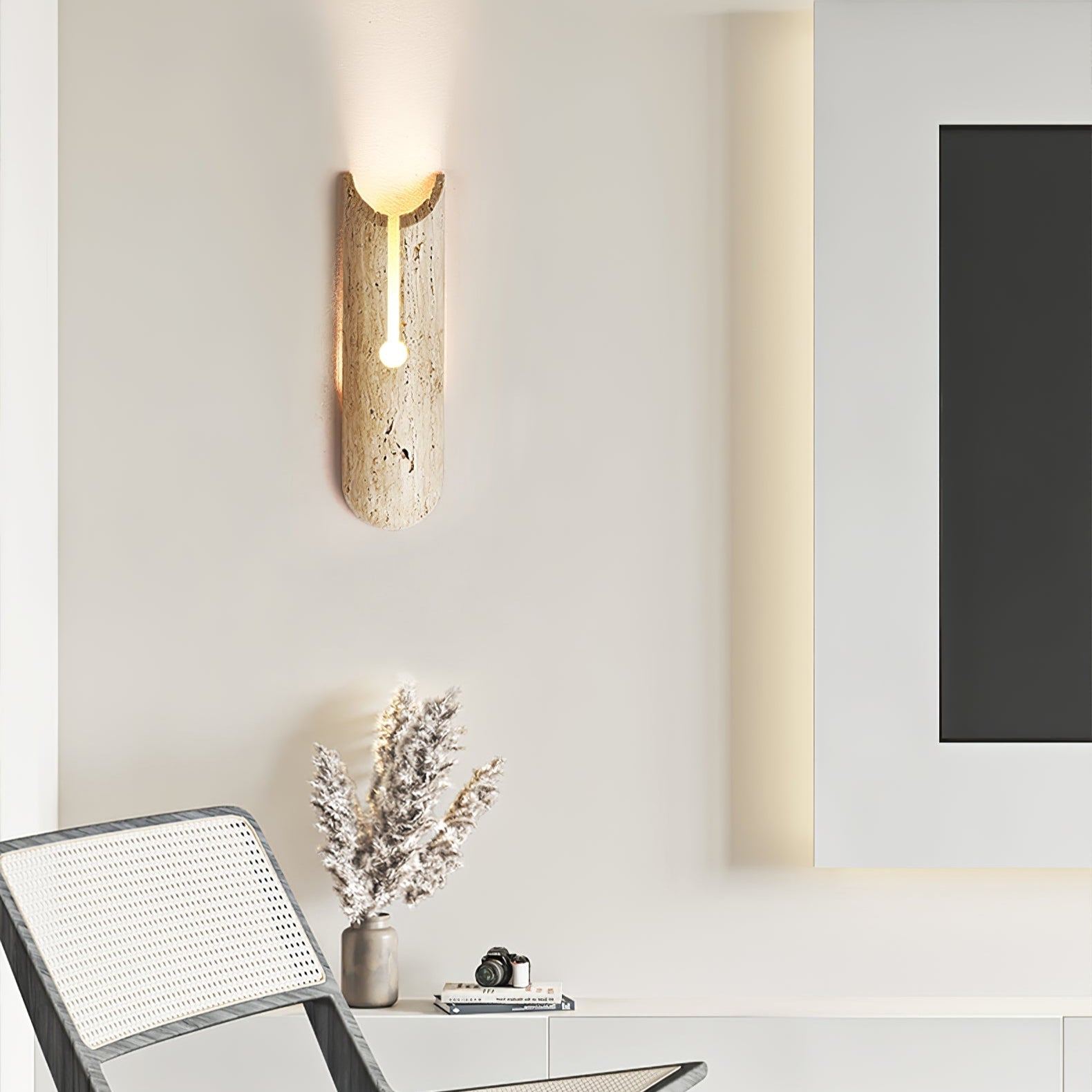 Elraeila Rustic Travertine Wall Light - Neutralighting