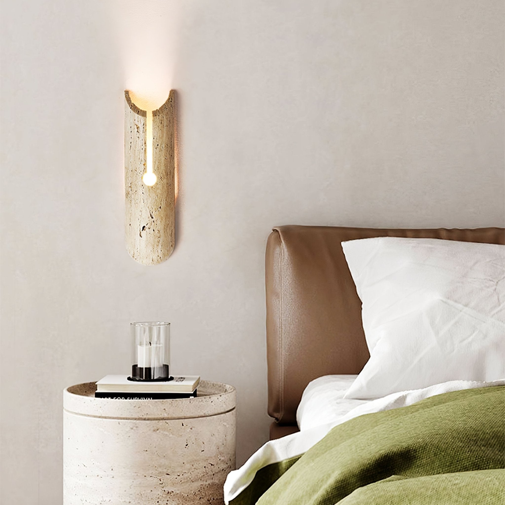 Elraeila Rustic Travertine Wall Light - Neutralighting