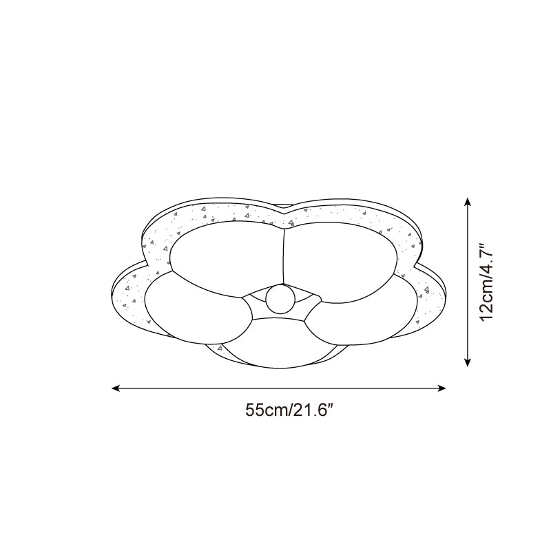 Riita Flower Ceiling Light Travertine - Neutralighting