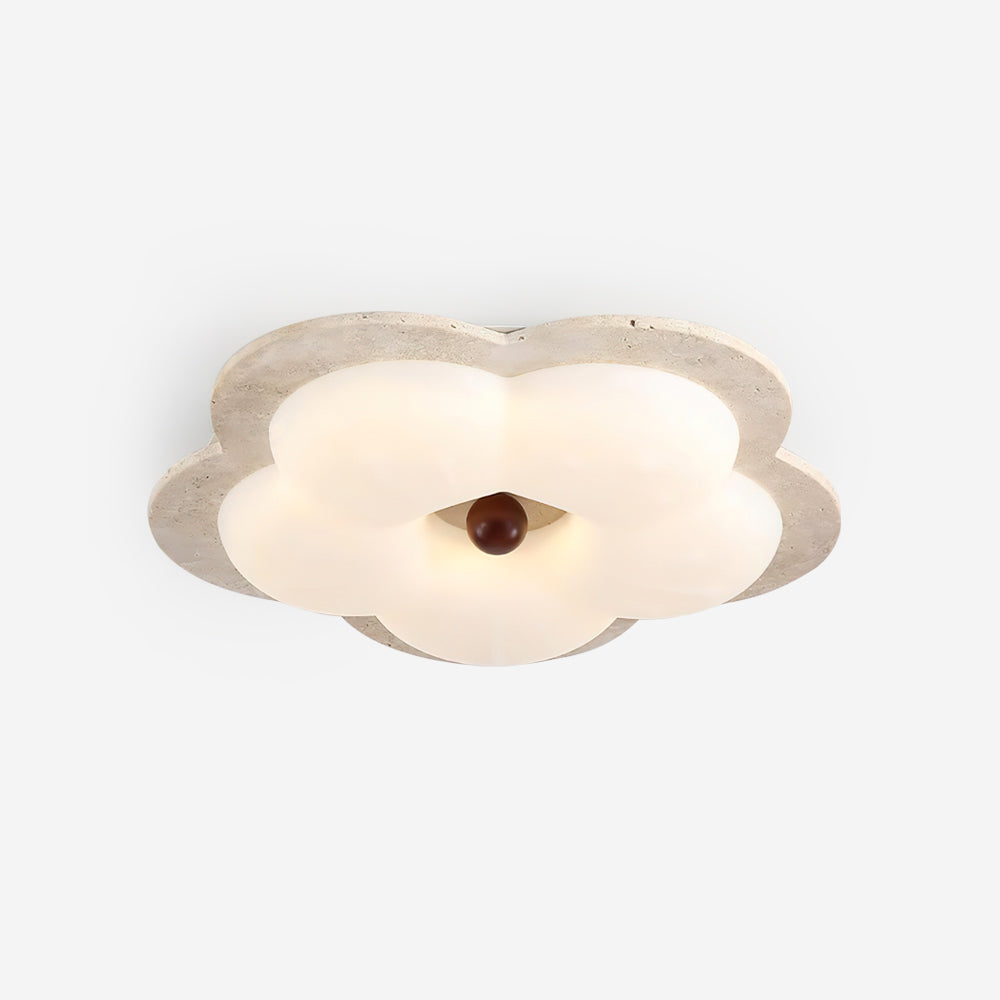 Riita Flower Ceiling Light Travertine - Neutralighting