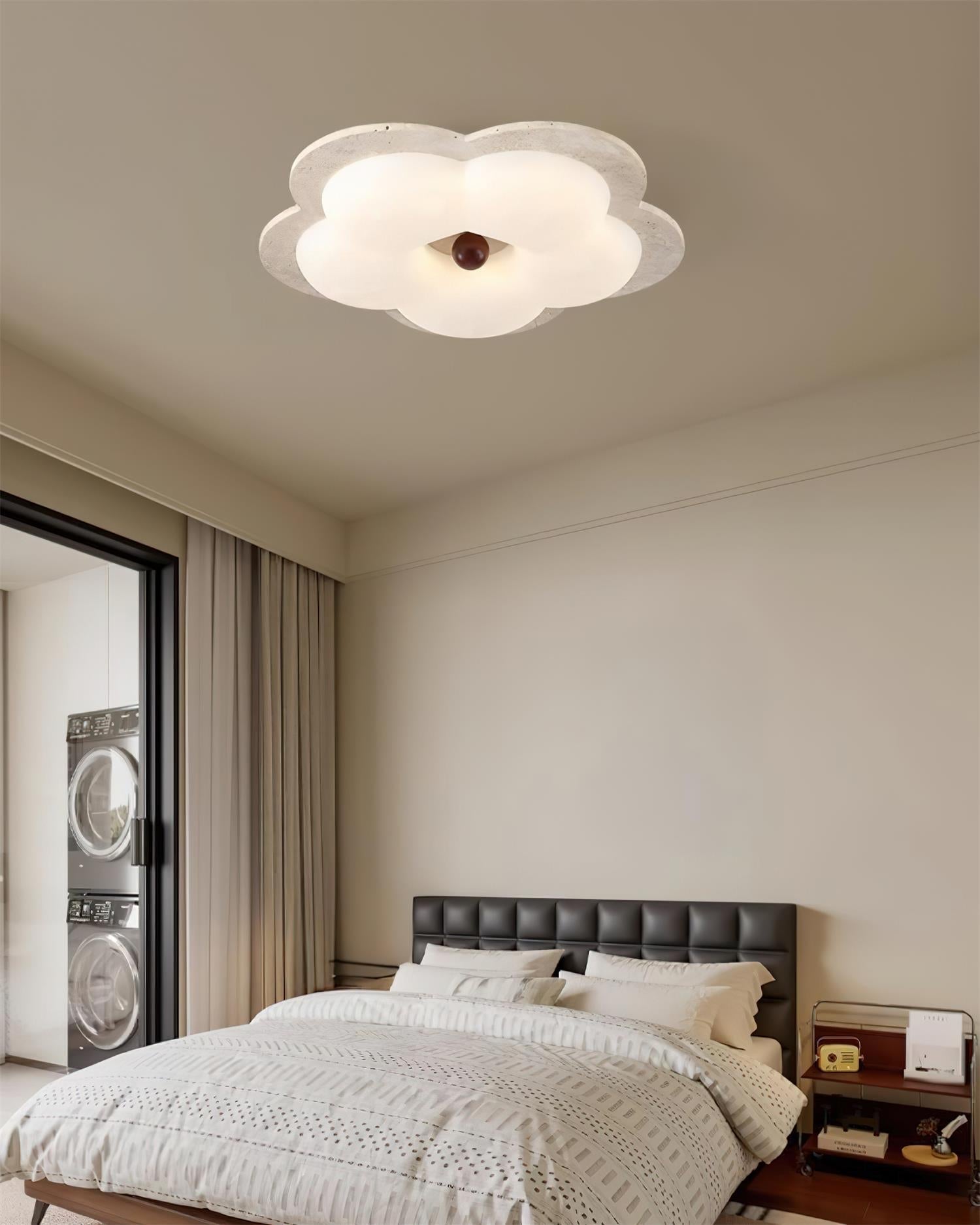 Riita Flower Ceiling Light Travertine - Neutralighting