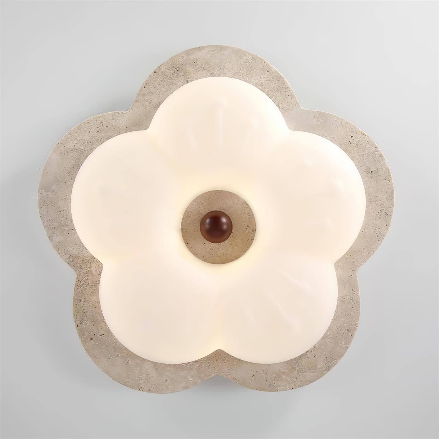 Riita Flower Ceiling Light Travertine - Neutralighting