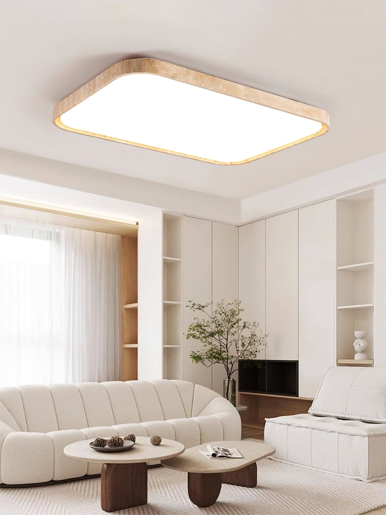 Aisle Travertine Square Ceiling Light - Neutralighting