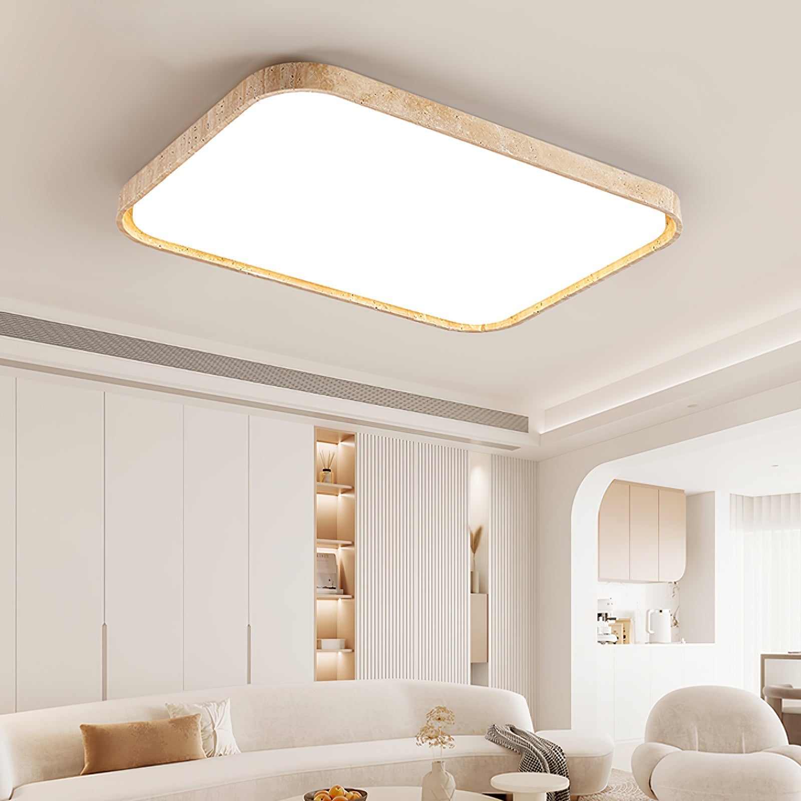Aisle Travertine Square Ceiling Light - Neutralighting