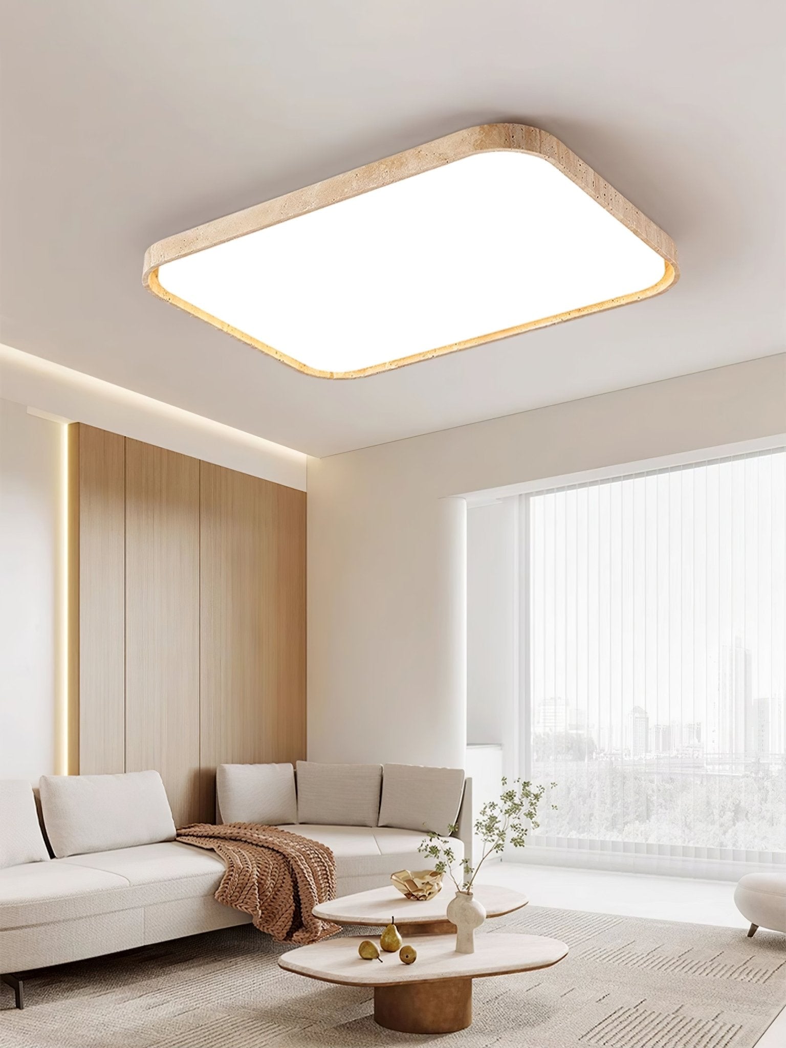 Aisle Travertine Square Ceiling Light - Neutralighting