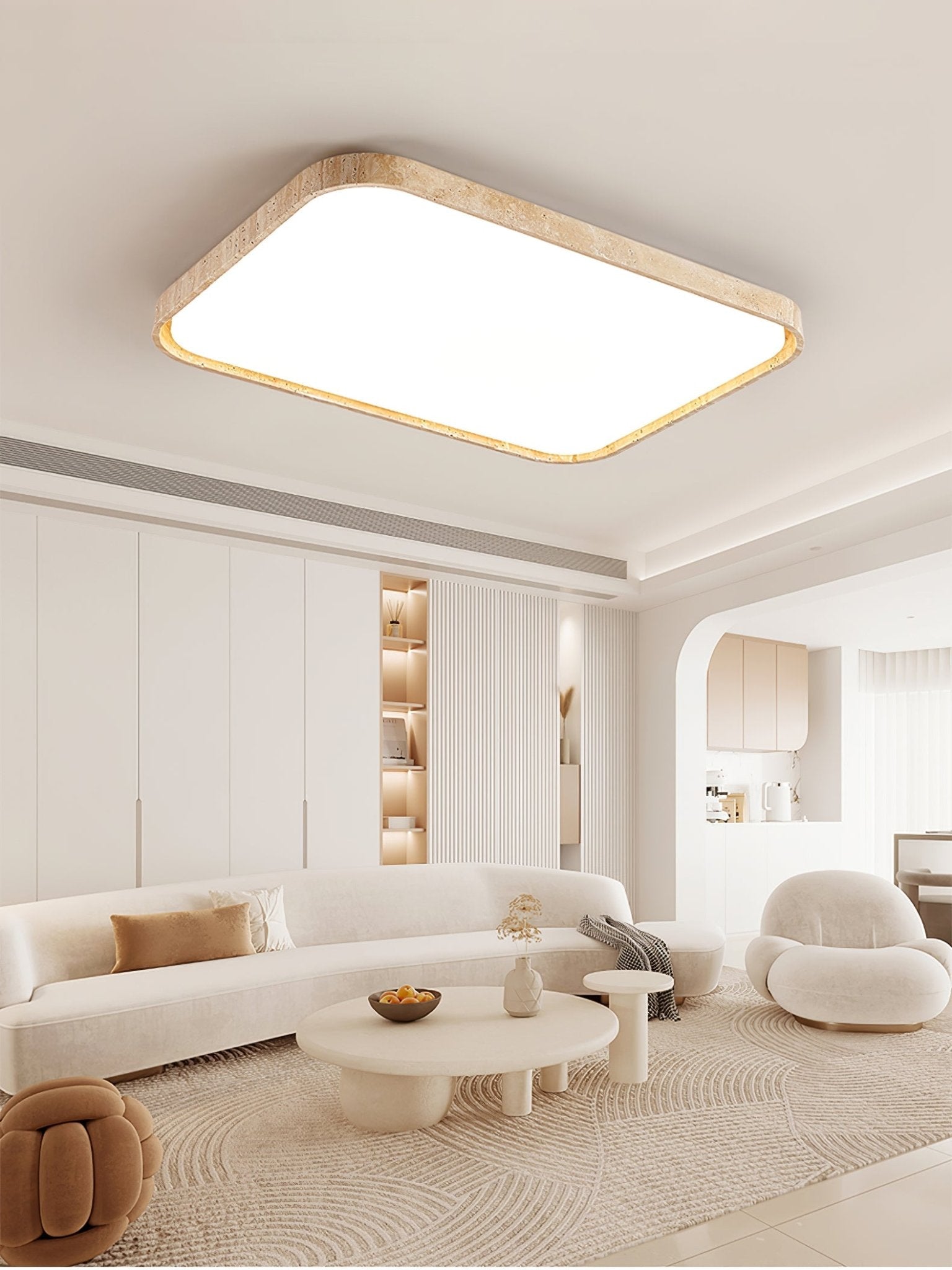 Aisle Travertine Square Ceiling Light - Neutralighting