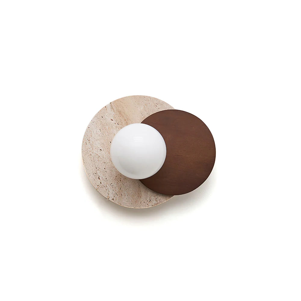 Eclipse Wall Lamp Overlapping Travertine - Neutralighting