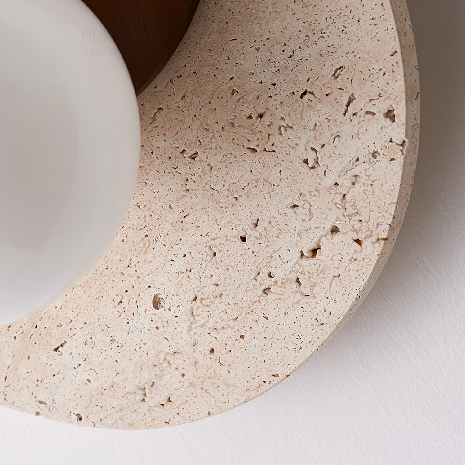 Eclipse Wall Lamp Overlapping Travertine - Neutralighting