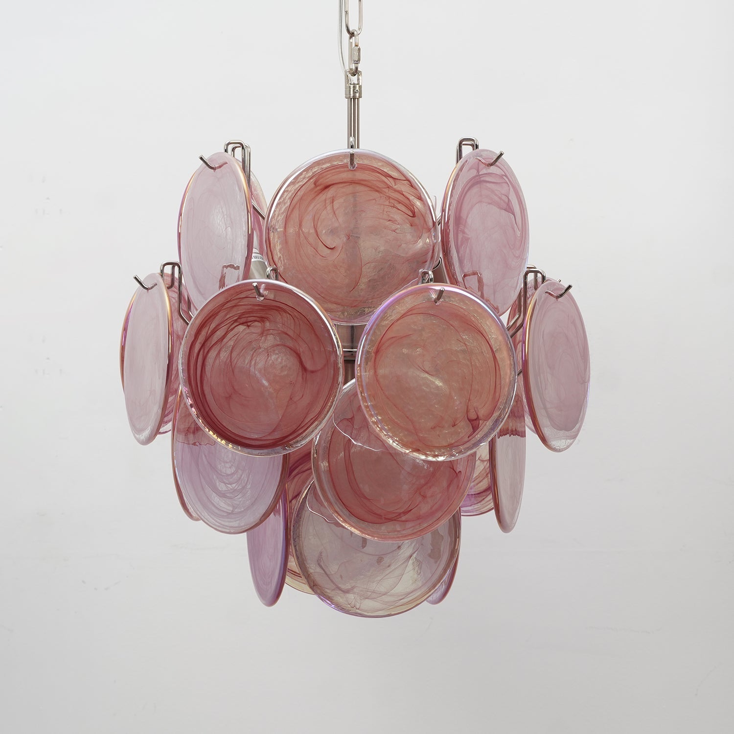 Aurora Chandelier Multicolor Murano Disc Layered Artistic