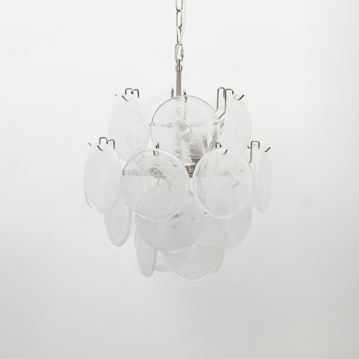 Aurora Chandelier Multicolor Murano Disc Layered Artistic