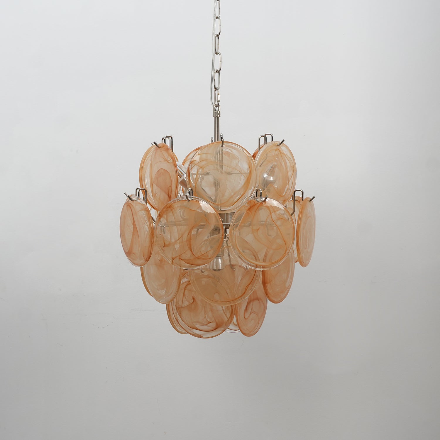 Aurora Chandelier Multicolor Murano Disc Layered Artistic