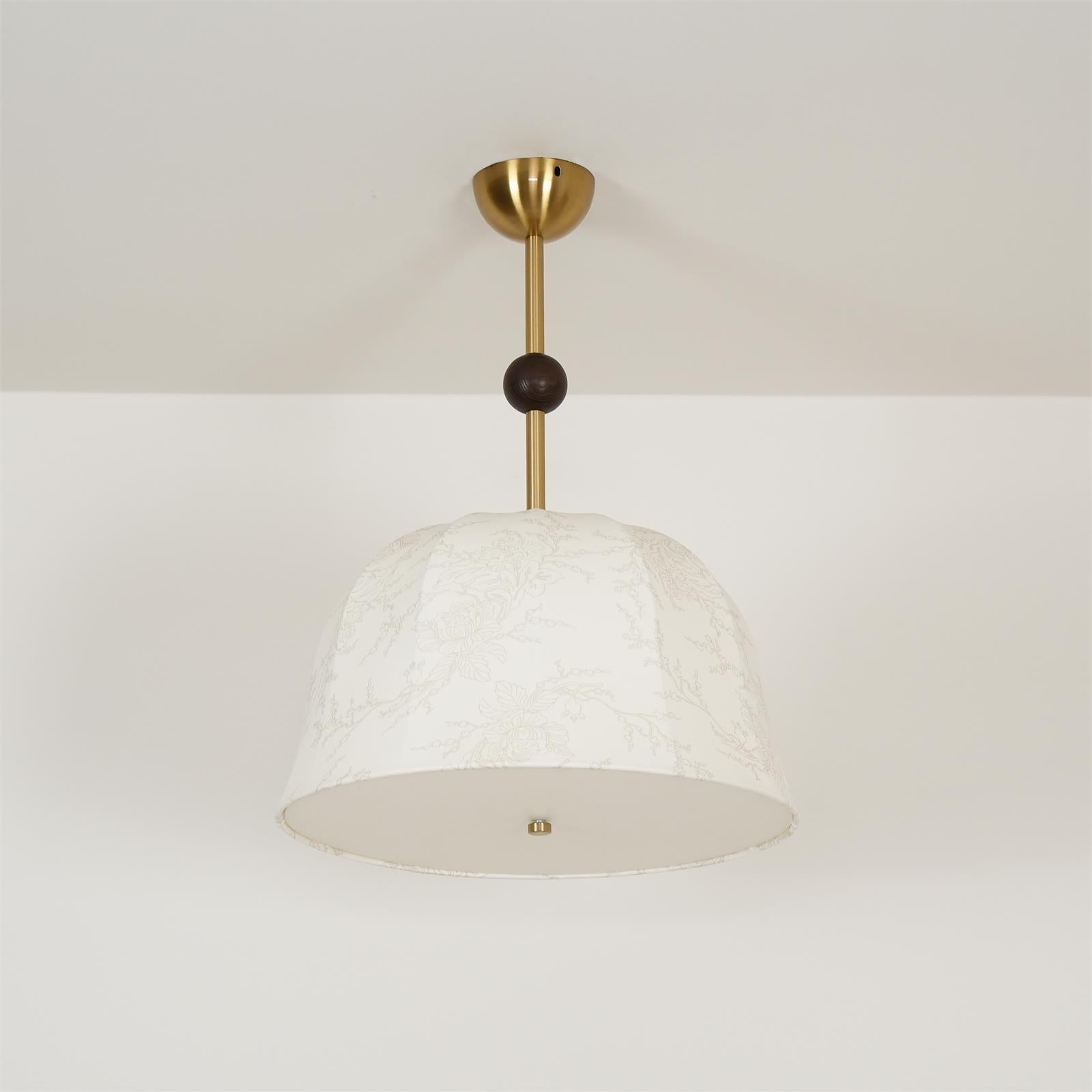 Ceiling Light in Fabric, Metal and Wood for Warm Interiors Elegant - Neutralighting