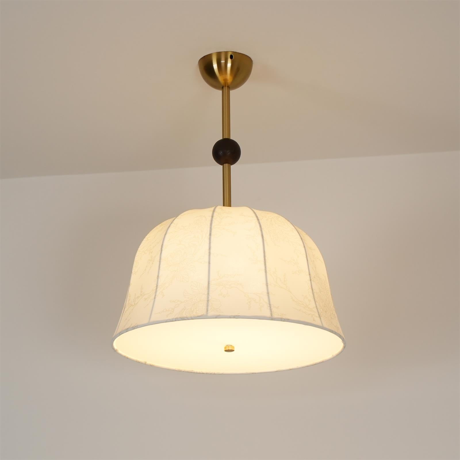 Ceiling Light in Fabric, Metal and Wood for Warm Interiors Elegant - Neutralighting