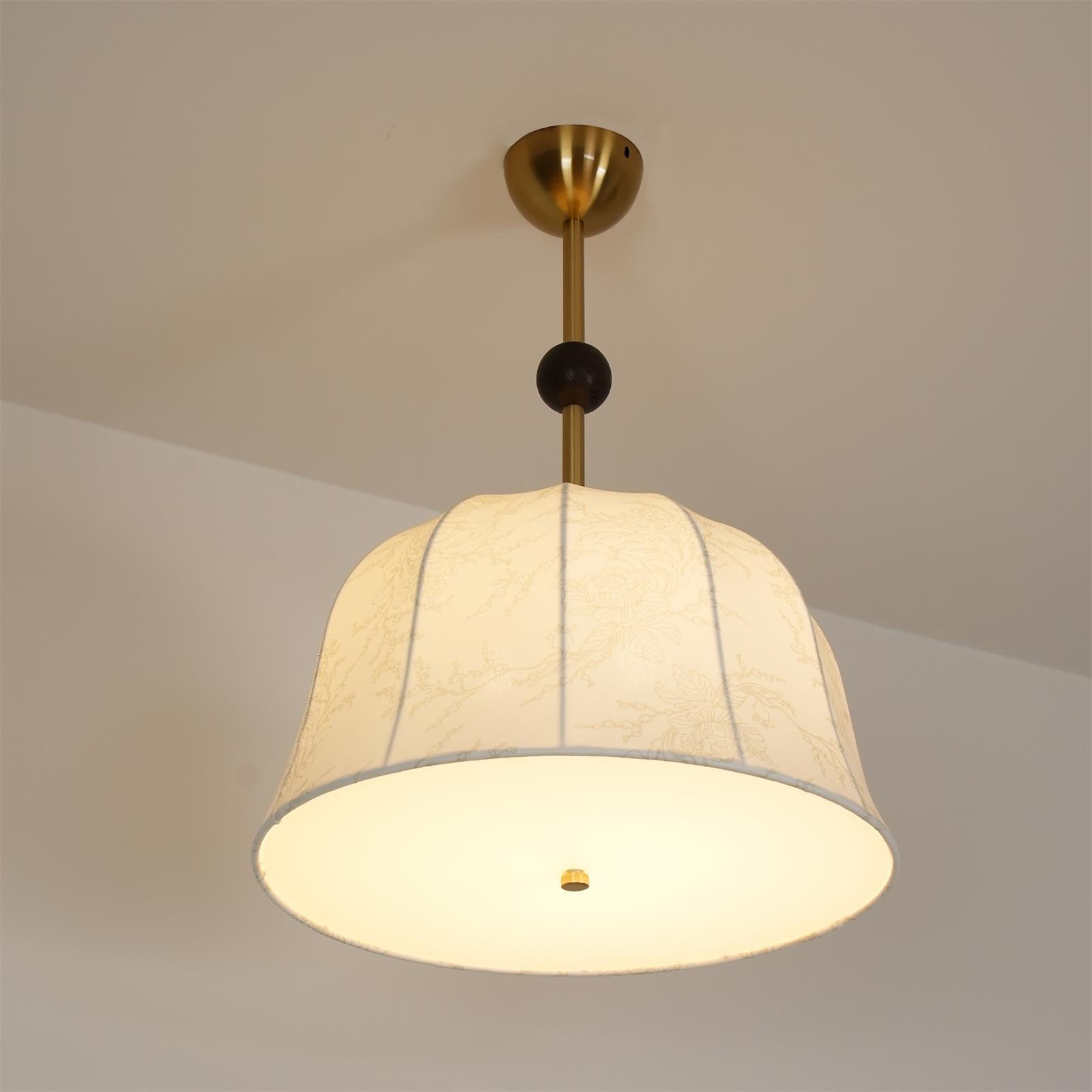 Ceiling Light in Fabric, Metal and Wood for Warm Interiors Elegant - Neutralighting