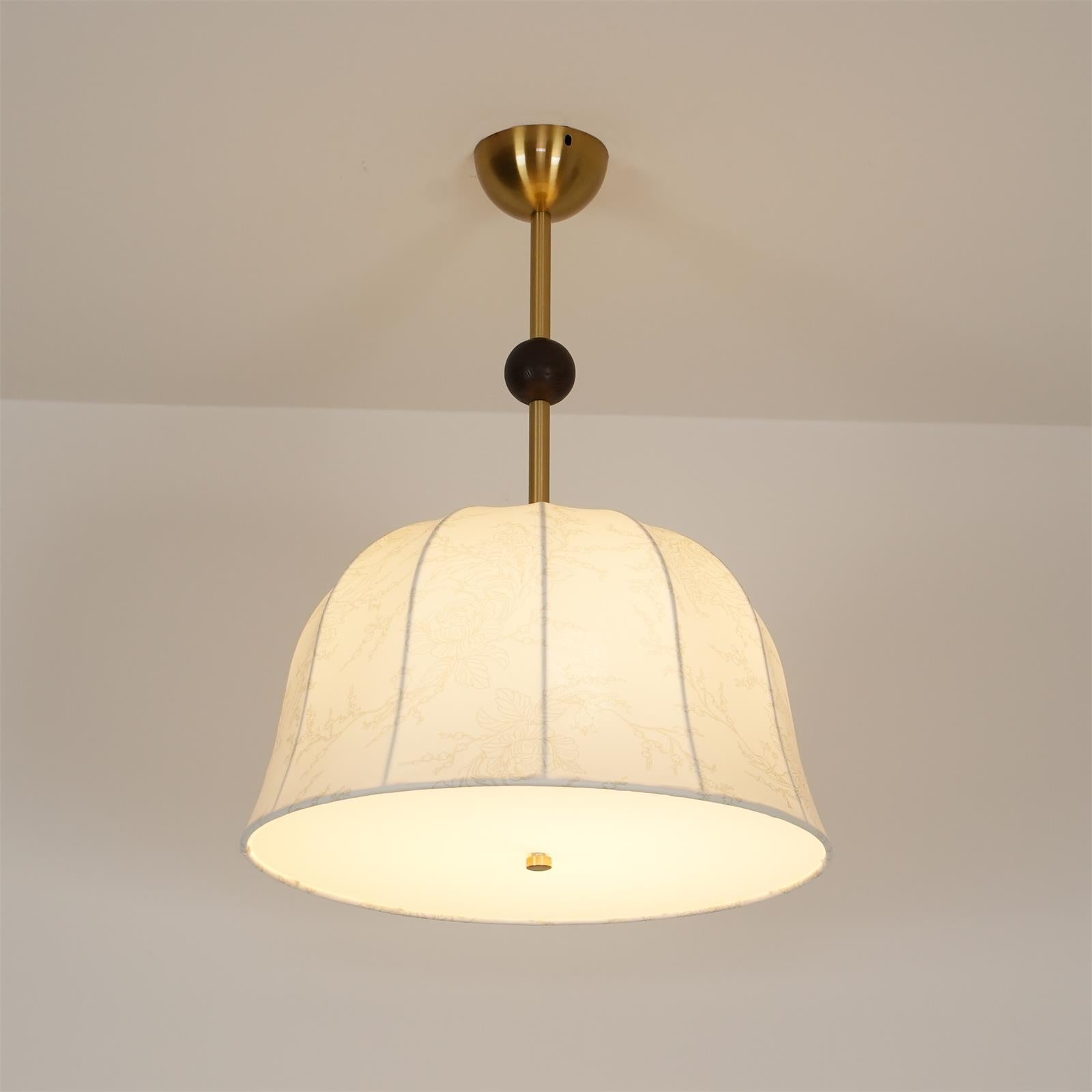 Ceiling Light in Fabric, Metal and Wood for Warm Interiors Elegant - Neutralighting