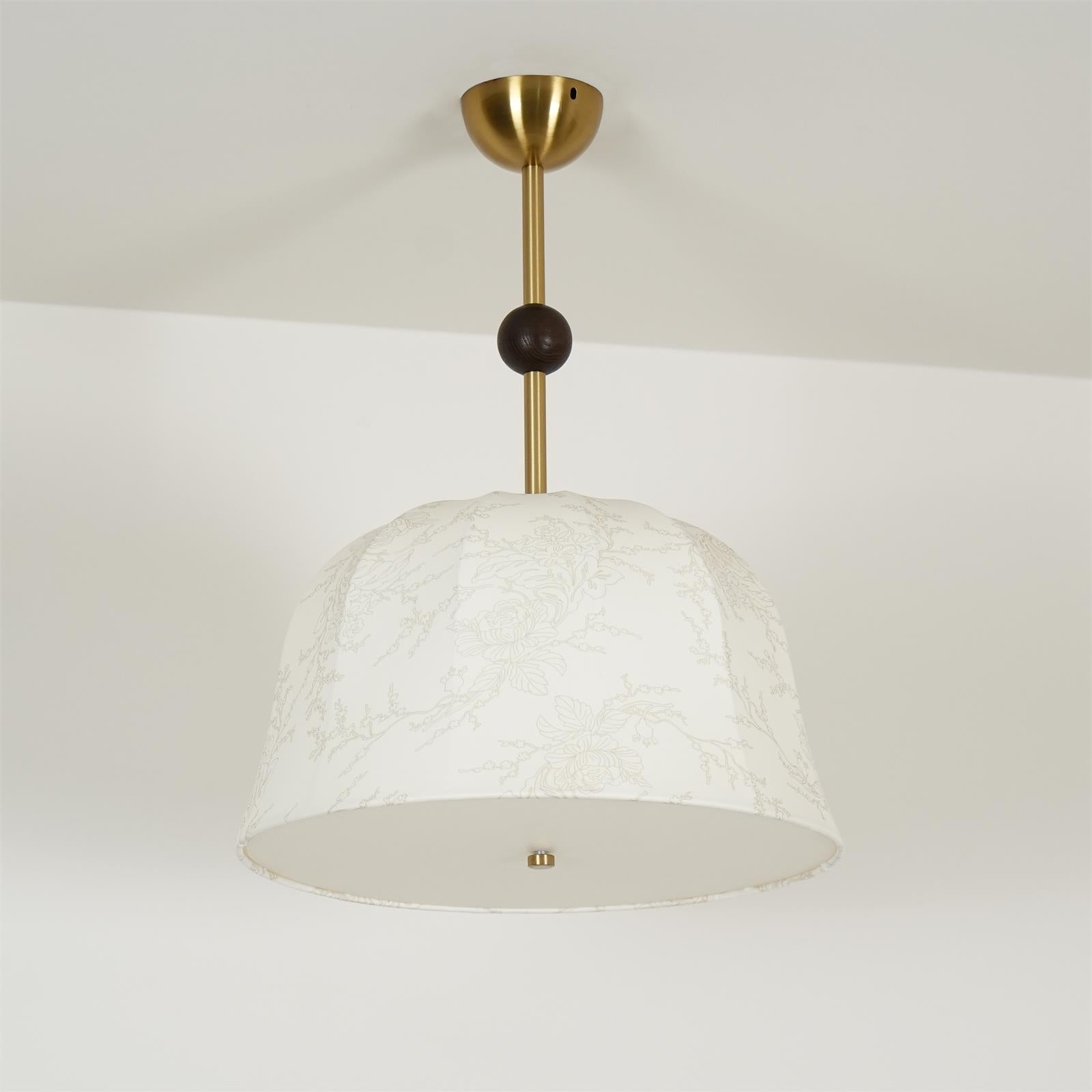 Ceiling Light in Fabric, Metal and Wood for Warm Interiors Elegant - Neutralighting