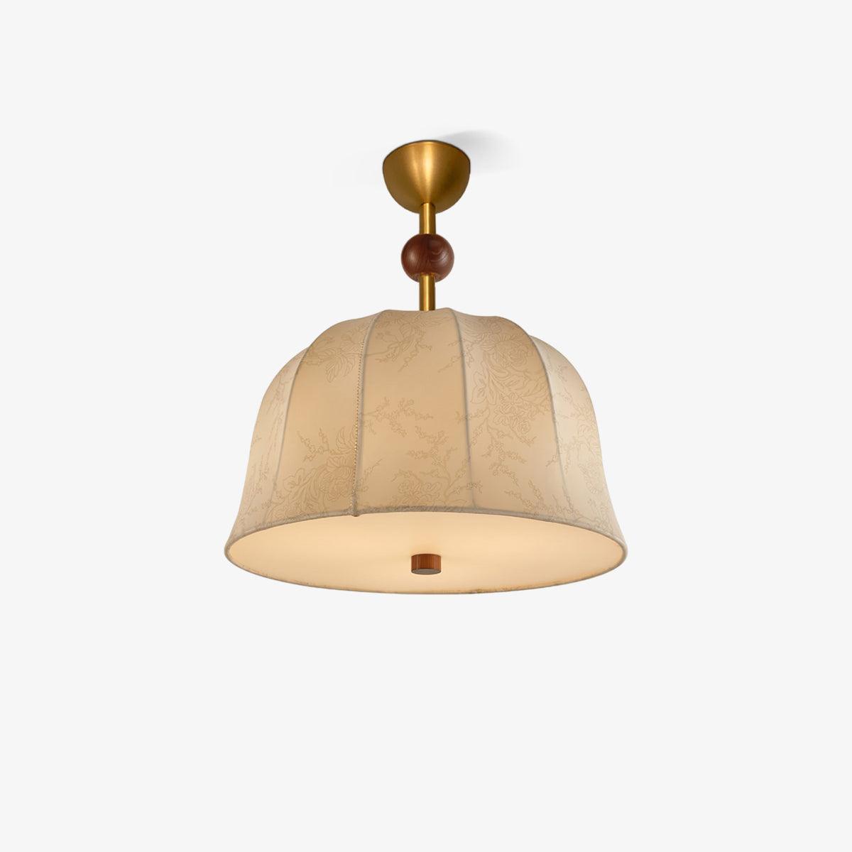 Ceiling Light in Fabric, Metal and Wood for Warm Interiors Elegant - Neutralighting