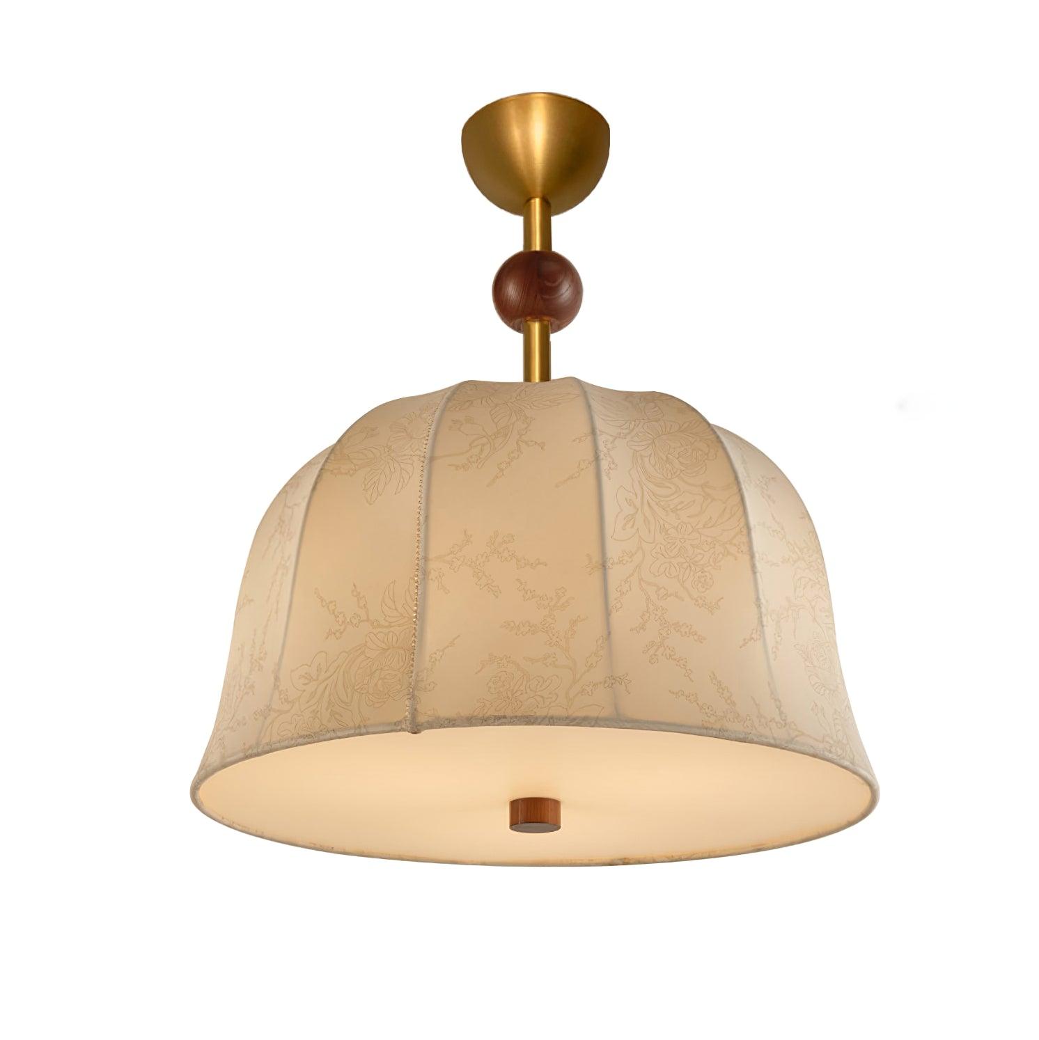 Ceiling Light in Fabric, Metal and Wood for Warm Interiors Elegant - Neutralighting