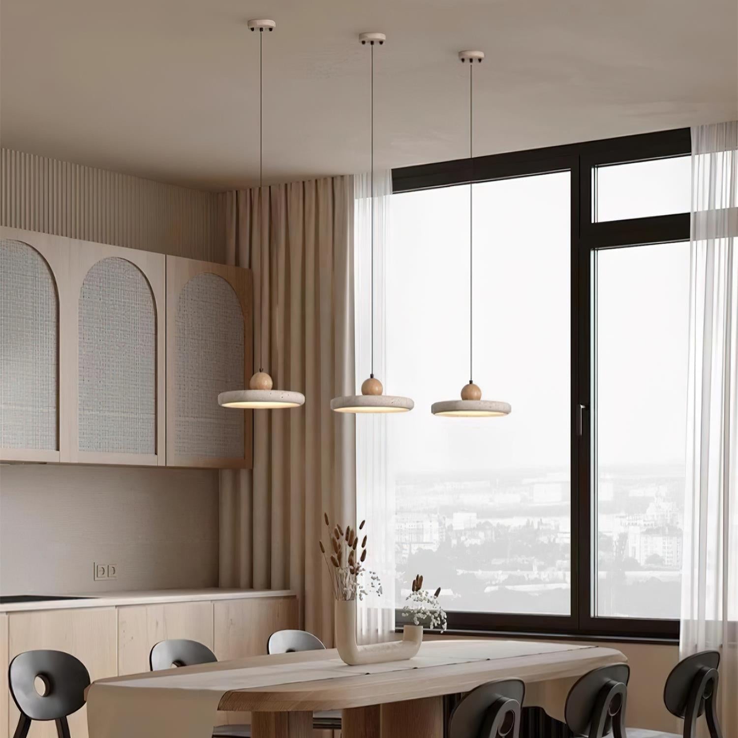 Lydia Travertine. Pendant Light - Neutralighting