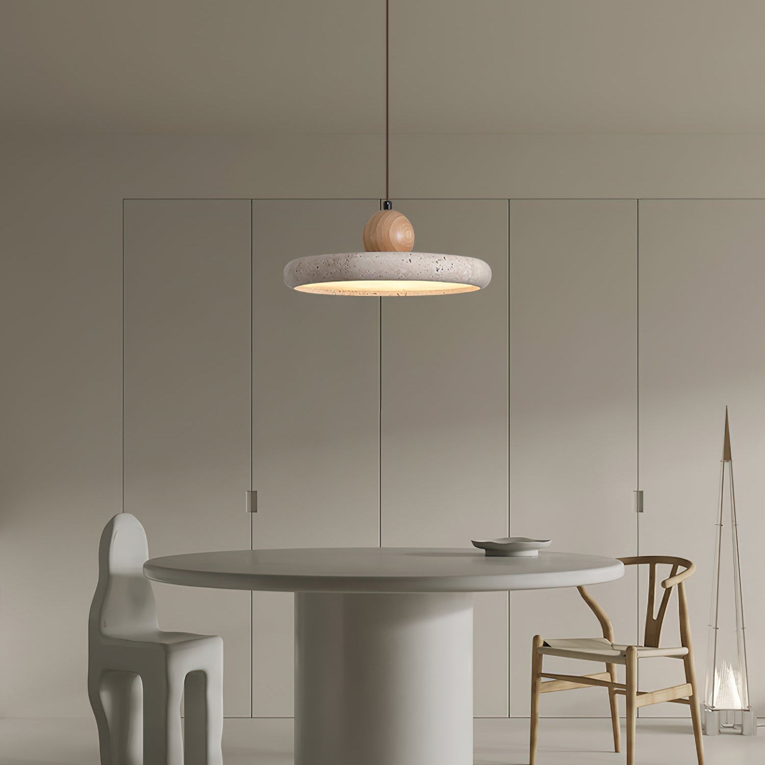 Lydia Travertine. Pendant Light - Neutralighting