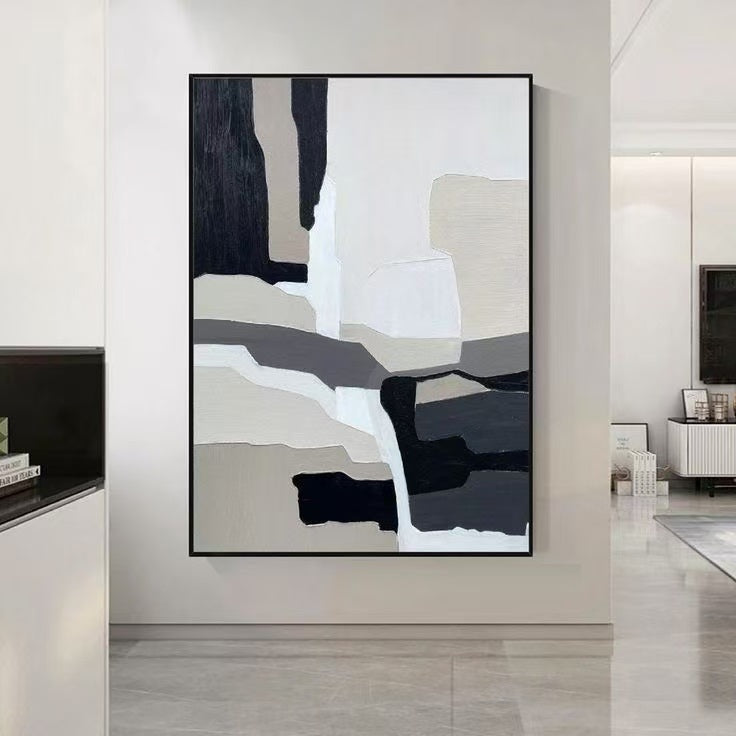 Handcrafted Minimalist Abstract Painting – Modern Wall Art for Home Decor MA1079