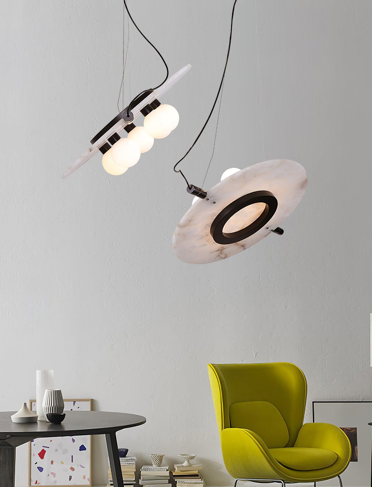 Imirila Disc Shaped Glass Pendant Light - Neutralighting
