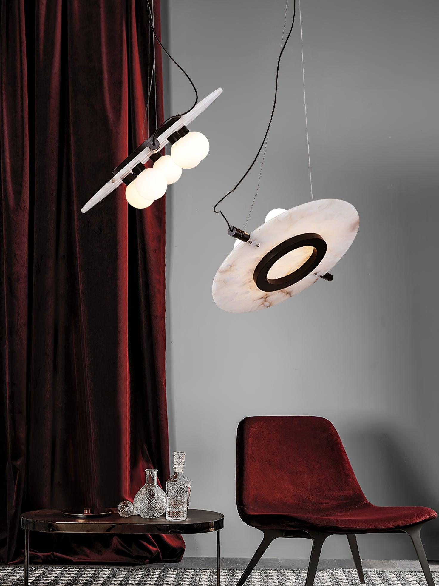 Imirila Disc Shaped Glass Pendant Light - Neutralighting