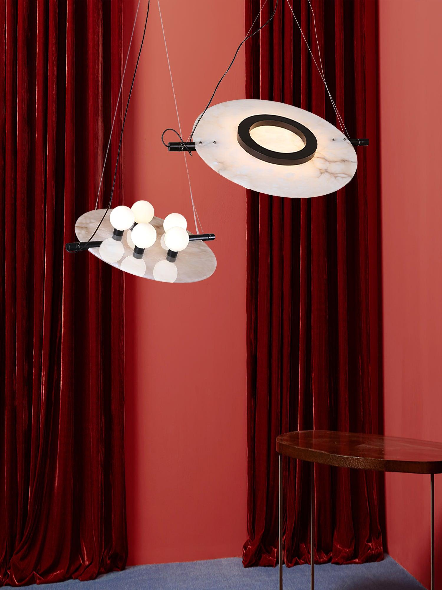 Imirila Disc Shaped Glass Pendant Light - Neutralighting