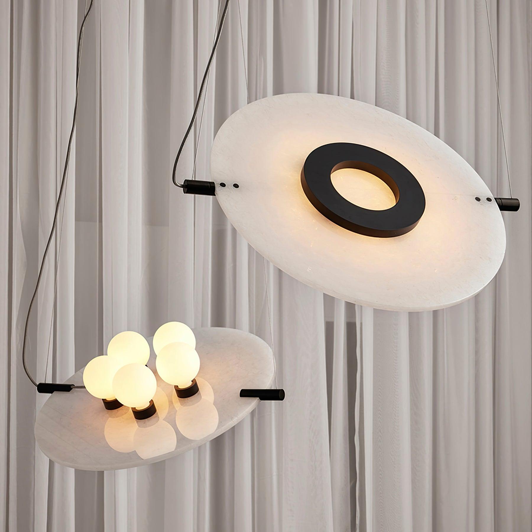 Imirila Disc Shaped Glass Pendant Light - Neutralighting