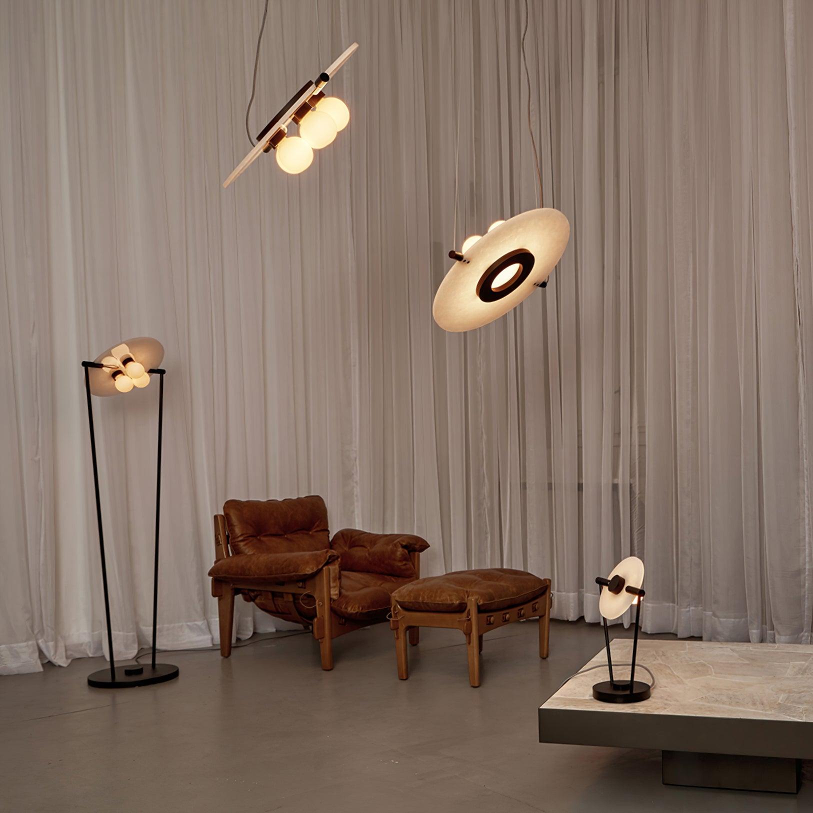 Imirila Disc Shaped Glass Pendant Light - Neutralighting