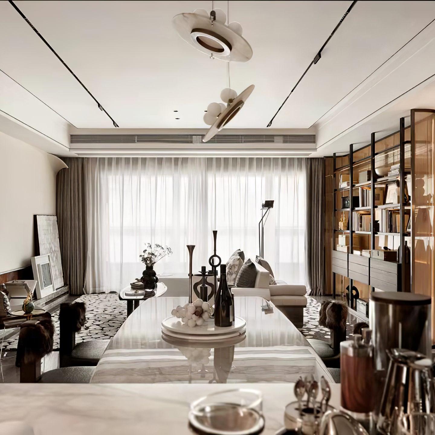 Imirila Disc Shaped Glass Pendant Light - Neutralighting