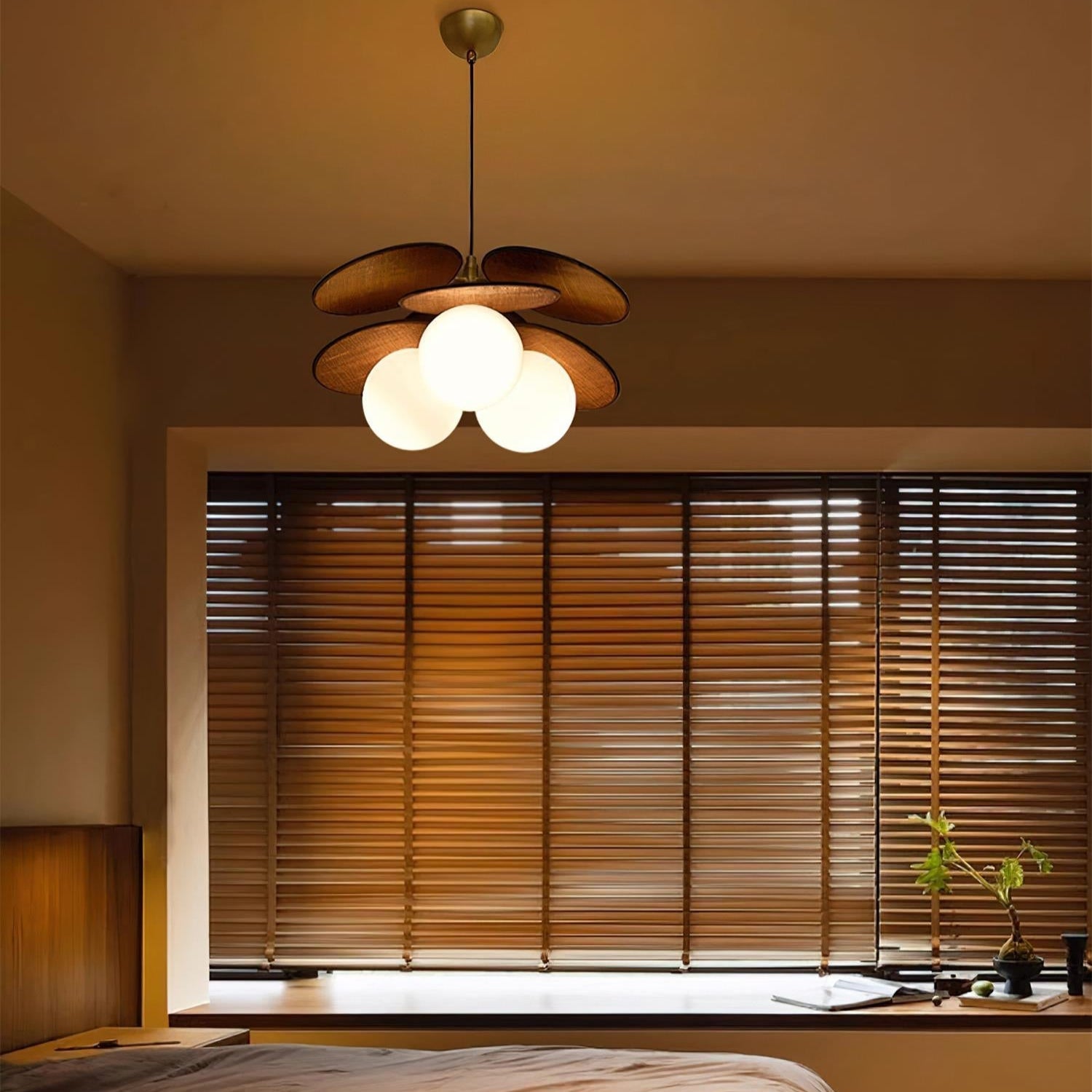 Florin Wooden Petal Pendant Light - Neutralighting