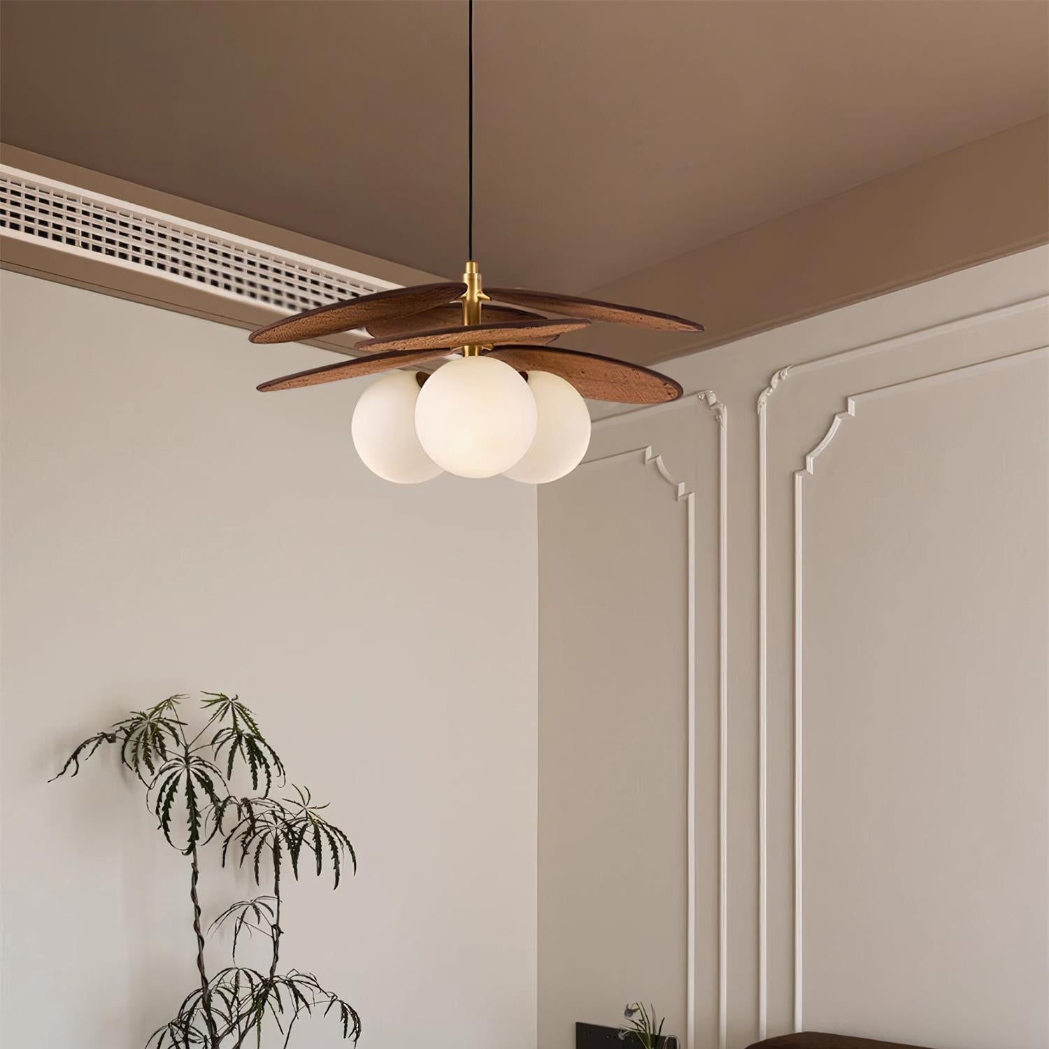 Florin Wooden Petal Pendant Light - Neutralighting