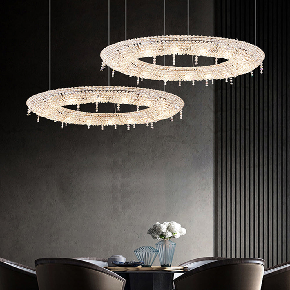 Kristy Luxury Round Crystal Pendant Light for Living Room/Dining Room - Neutralighting