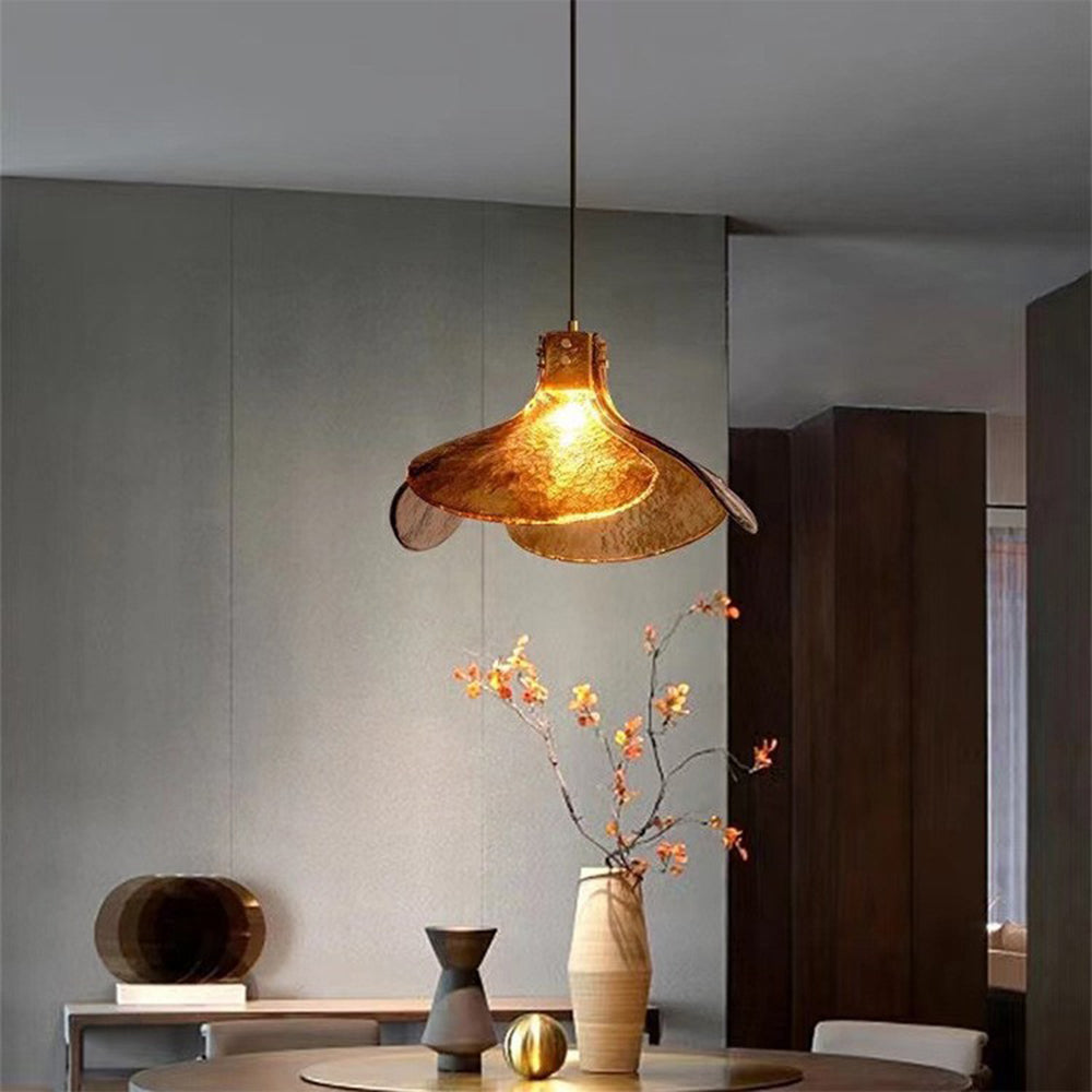 Arisha Handmade Retro Glass Pendant Light, Four-leaf Flower - Neutralighting