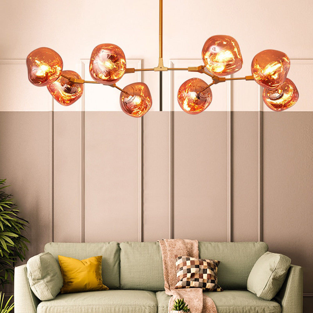 Arisha Modern Globe Lava 3 Pendant Light Fixture - Neutralighting