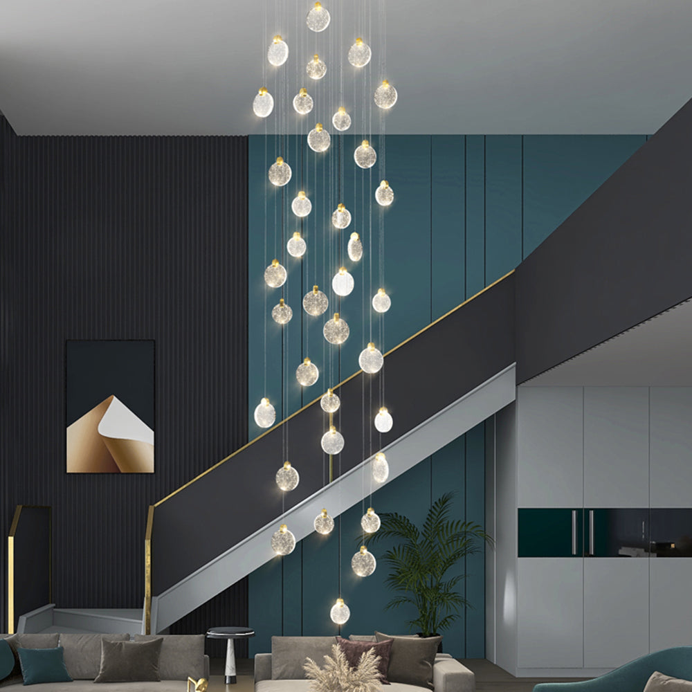 Kristy Luxury Circular Ripple Round Crystal Golden Chandelier - Neutralighting